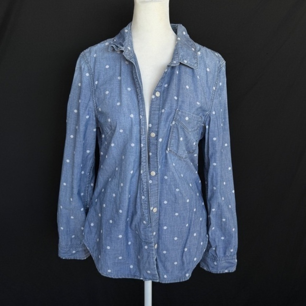 GAP 1969 Polka Dot Jean Button Up